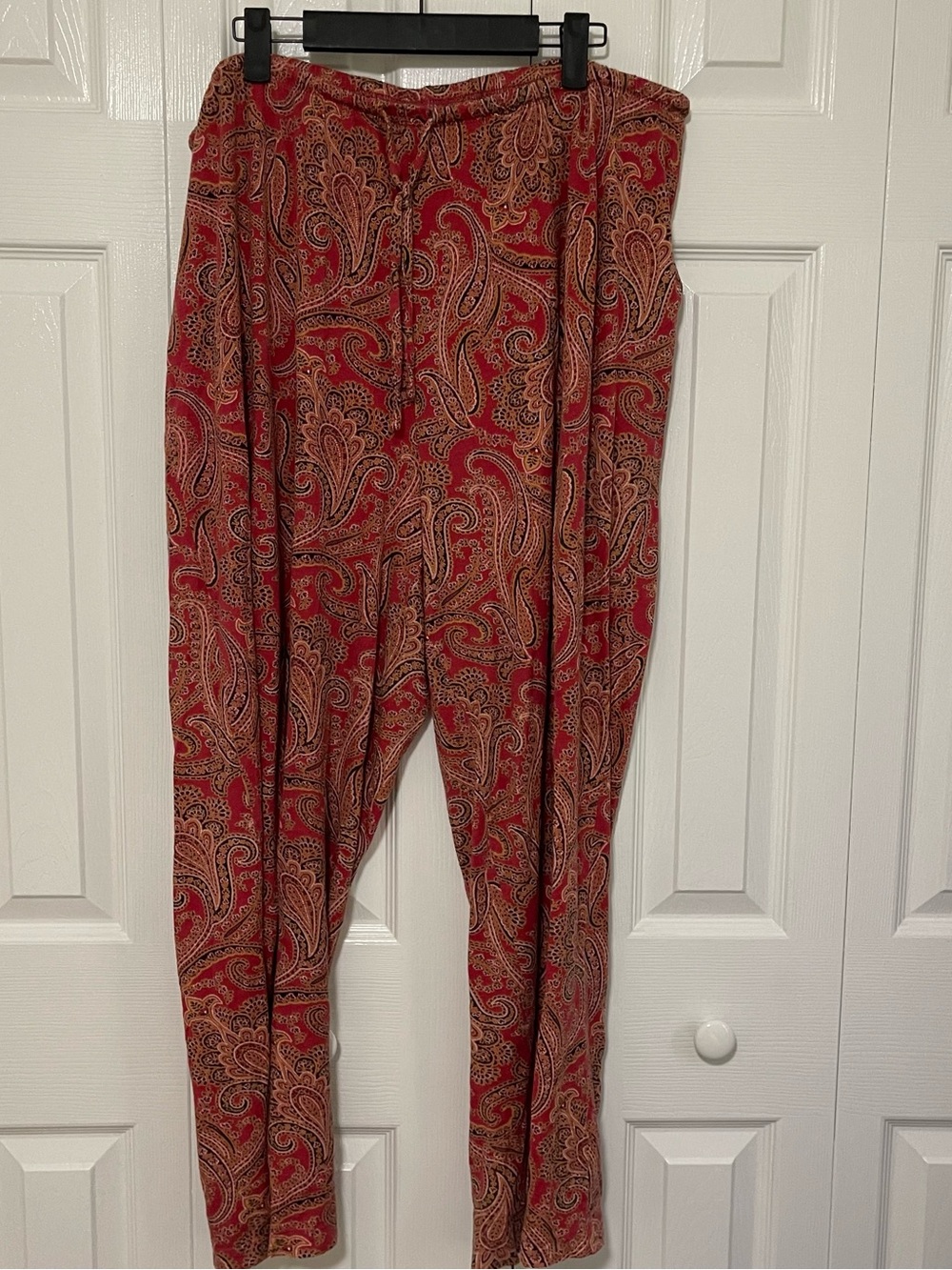 Paisley Button-Front Red Blouse - Picture 5 of 9